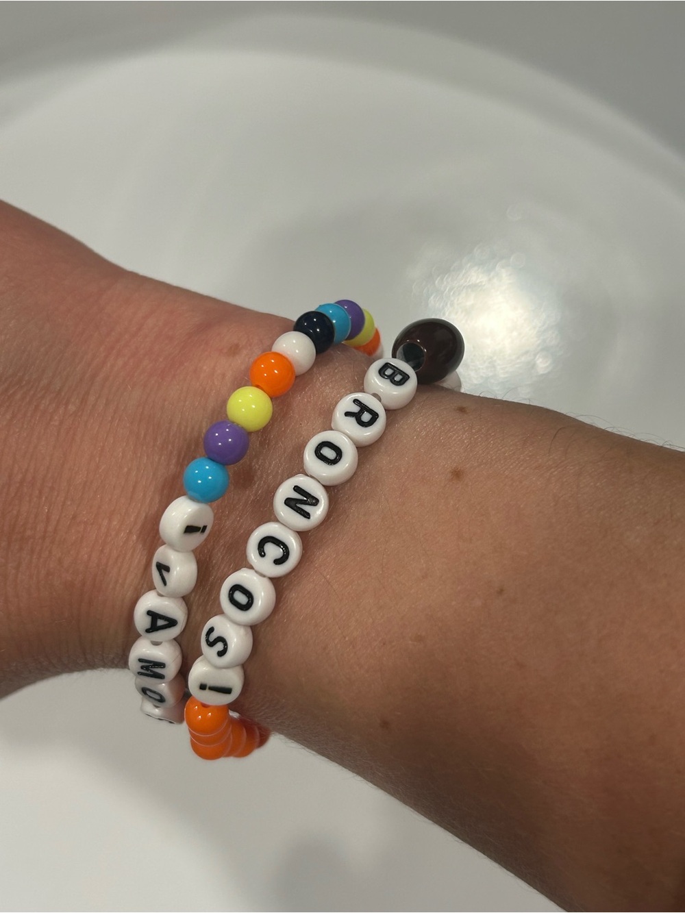 Beaded Denver Broncos Bracelet